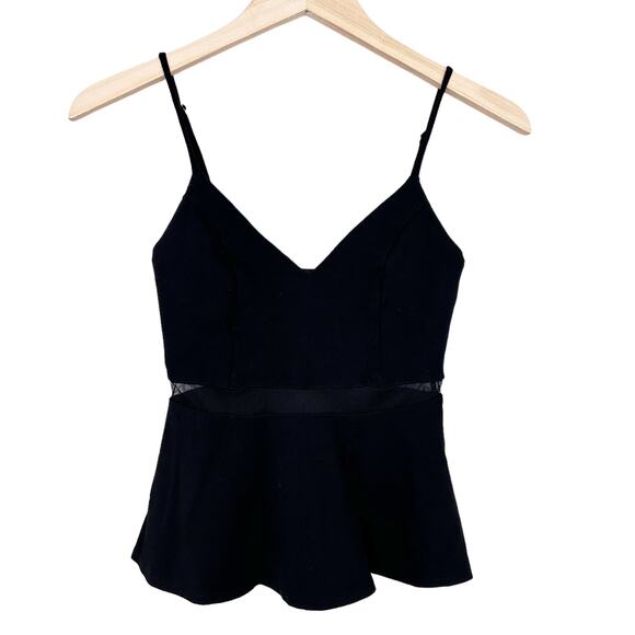Lulu's Black Peplum Tank Top Sz XS - Picture 6 of 6